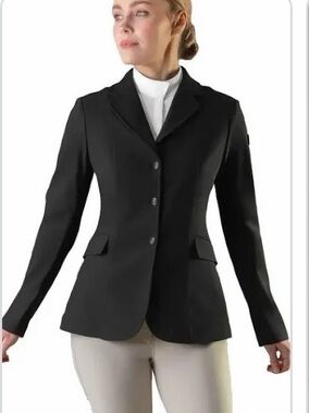 EQUESTRIAN Tredstep Symphony 4 Button Competition Black Jacket- Women’s Size 6
